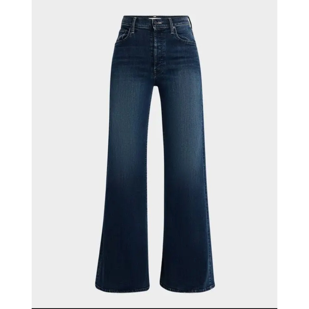 Mother The Tomcat Roller Sneak Jeans 26 I Put A Spell On You Wide Leg Dark Wash